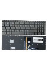 Lenovo ile Uyumlu IdeaPad L3-15IML 81Y300P3TX030 Klavye Işıklı Füme TR Power Tuşsuz Versiyon