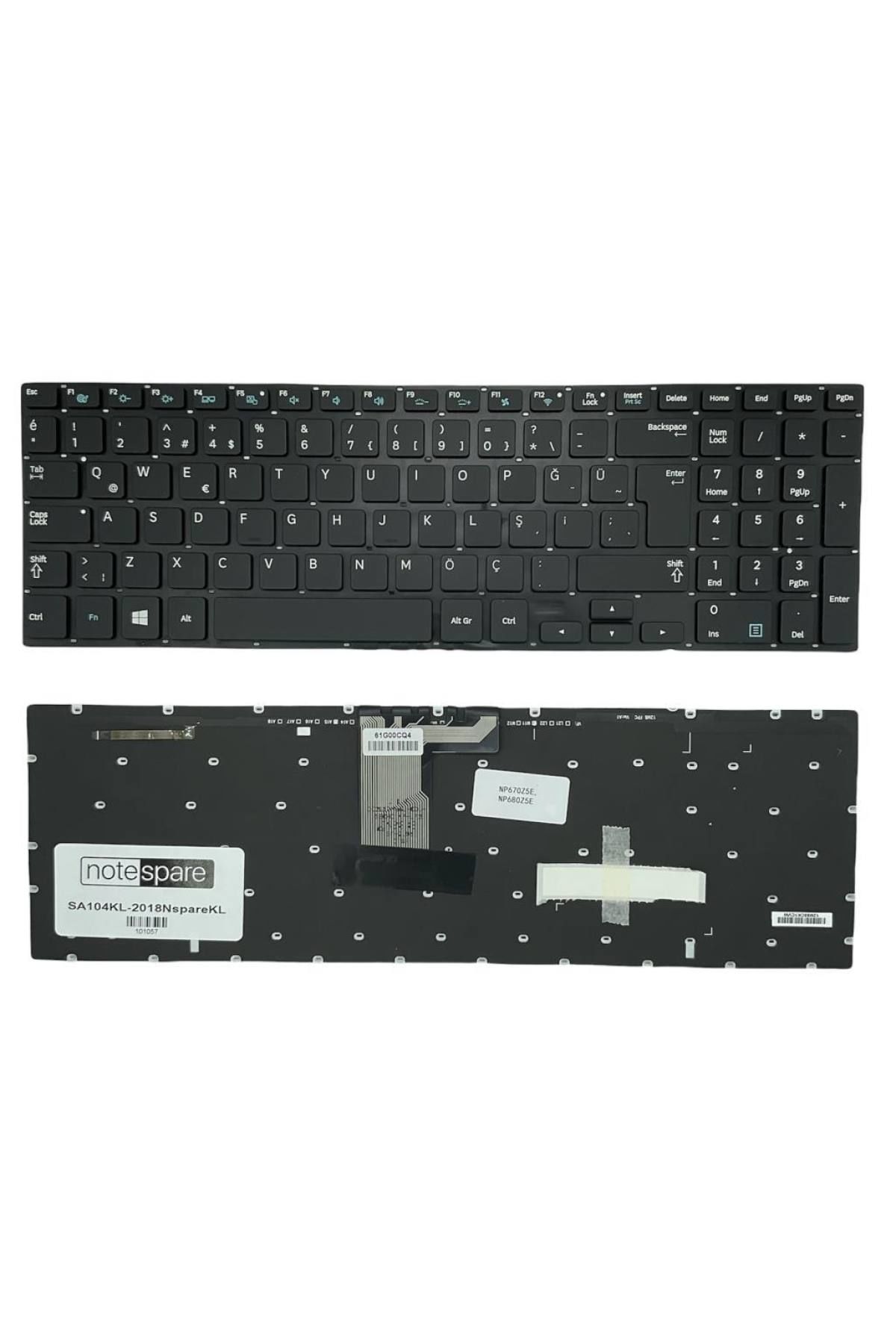 Samsung ile Uyumlu 870Z5E-X03TR, 870Z5G-X01TR, 870Z5G-X02TR Notebook Klavye Işıklı Siyah TR