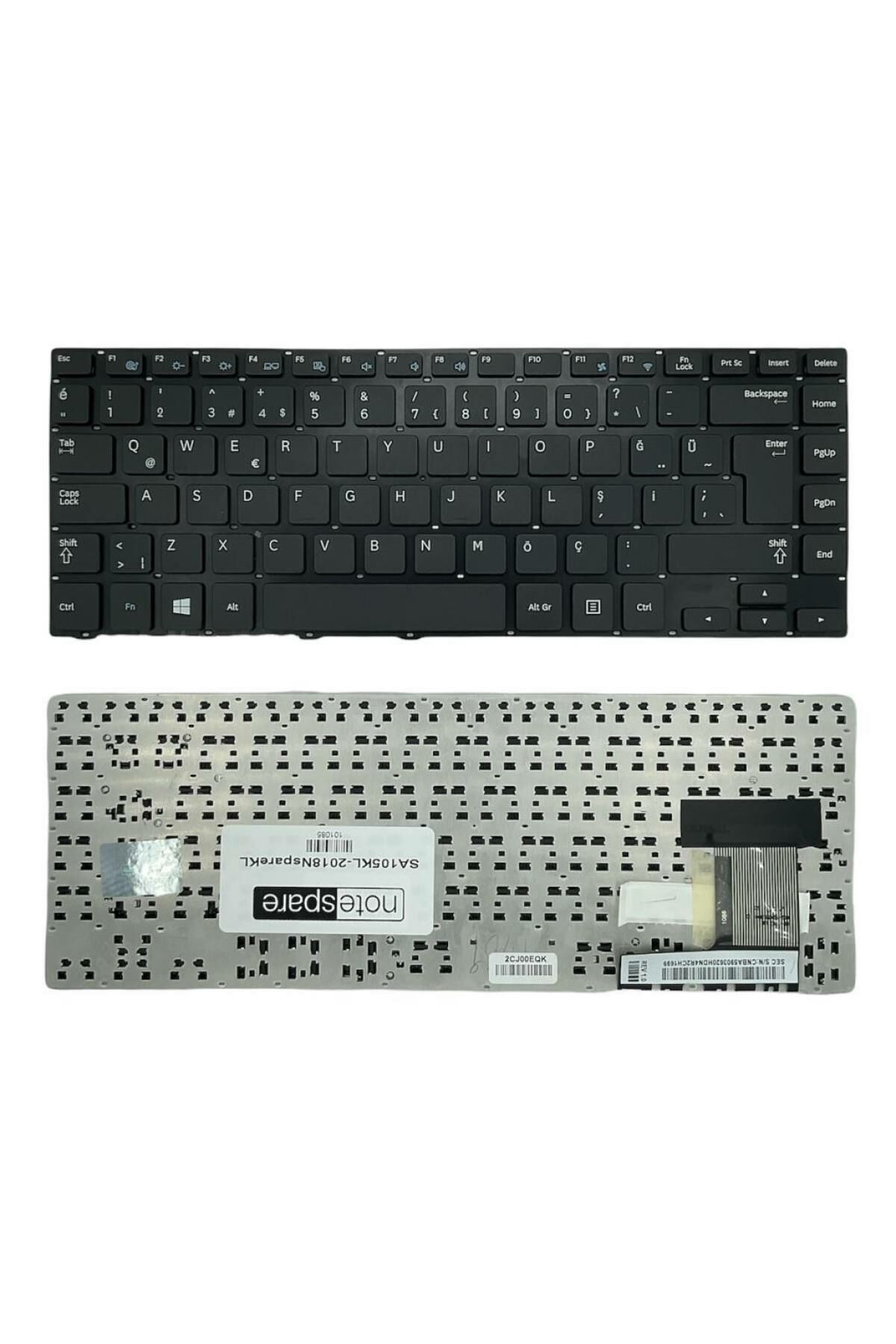 Samsung ile Uyumlu NP530U4E-S01TR, NP530U4E-S02TR Notebook Klavye Siyah TR
