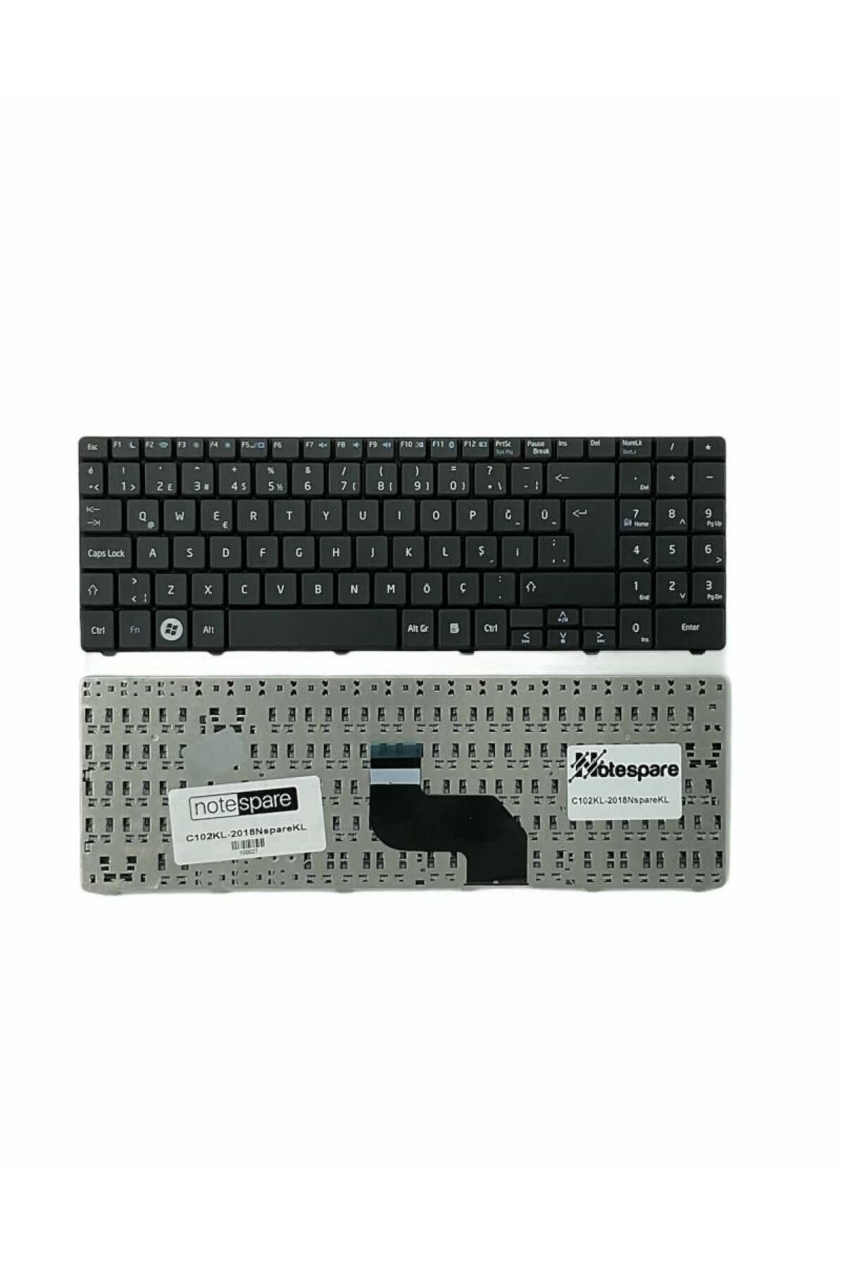 Casper ile Uyumlu CNC.2640-8M35P-G, CNC.2640-8N35B-G, CNC.B950-4K35B-G Notebook Klavye Siyah TR