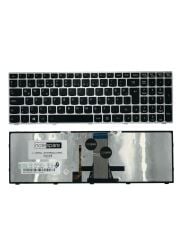 Lenovo ile Uyumlu G7070, G70-70, G7080, G70-80, M5070, M50-70 Işıklı Klavye Gümüş Gri TR