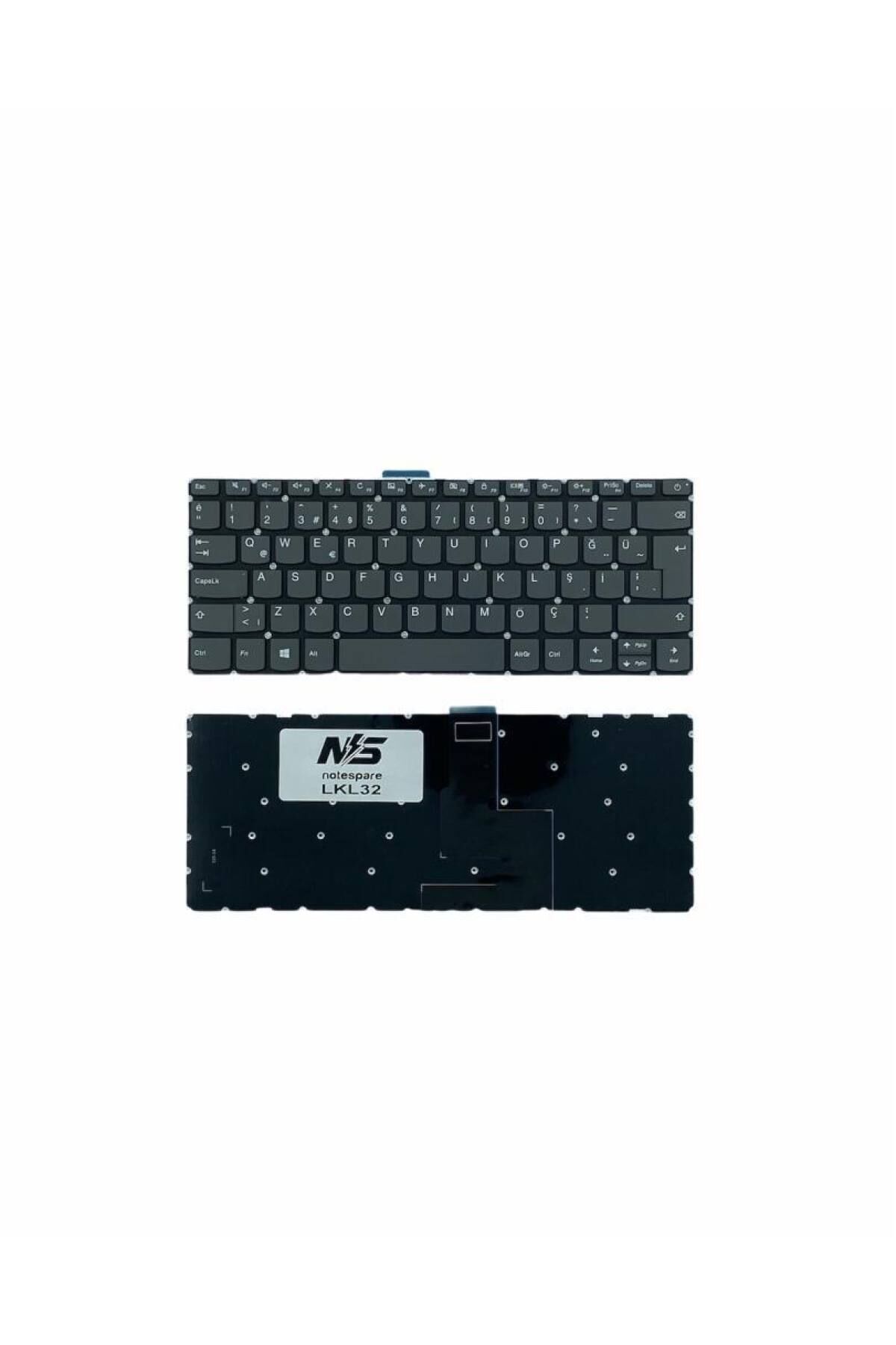 Lenovo ile Uyumlu IdeaPad 1-14AST-05 82GW007STX, 1-14AST-05 82GW0095TX Notebook Klavye Füme TR