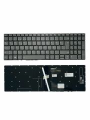 Lenovo ile Uyumlu Ideapad V15-IKB Type 81YD Klavye Işıklı Füme TR Power Tuşlu Versiyon