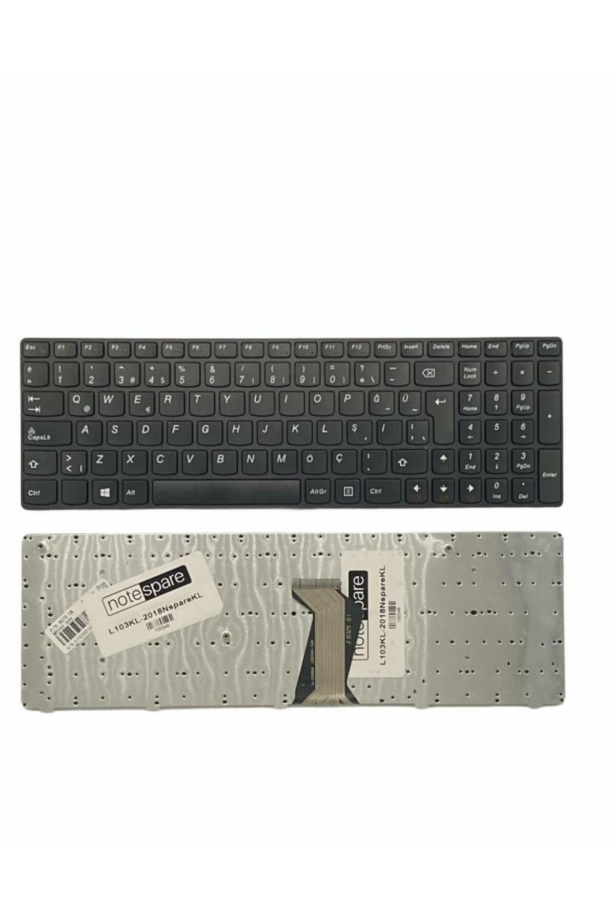 Lenovo ile Uyumlu Ideapad Z570 59-311133, Z570 59-311137 Notebook Klavye Siyah TR
