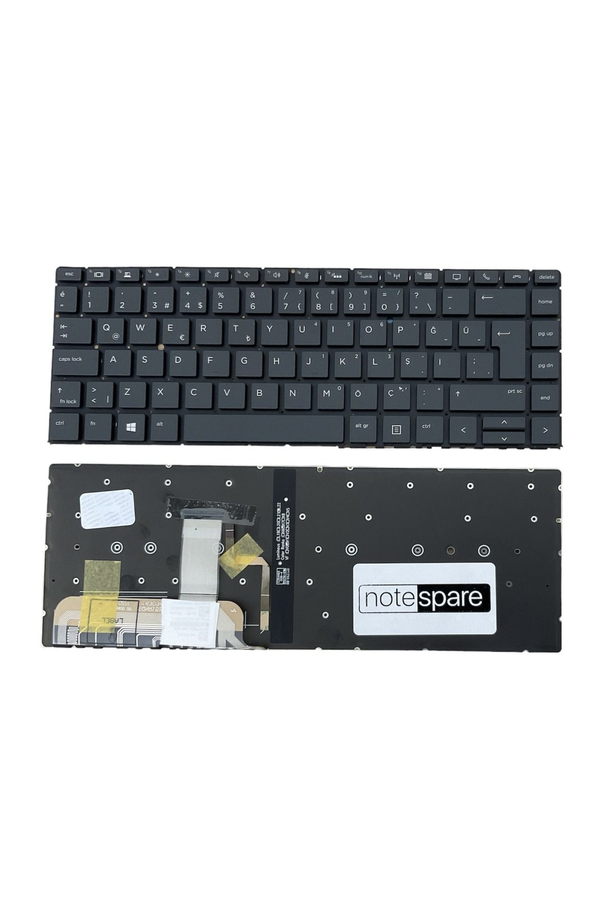 Hp ile Uyumlu EliteBook x360 1040 G5 (5DF85EA) Notebook Klavye Işıklı Siyah TR
