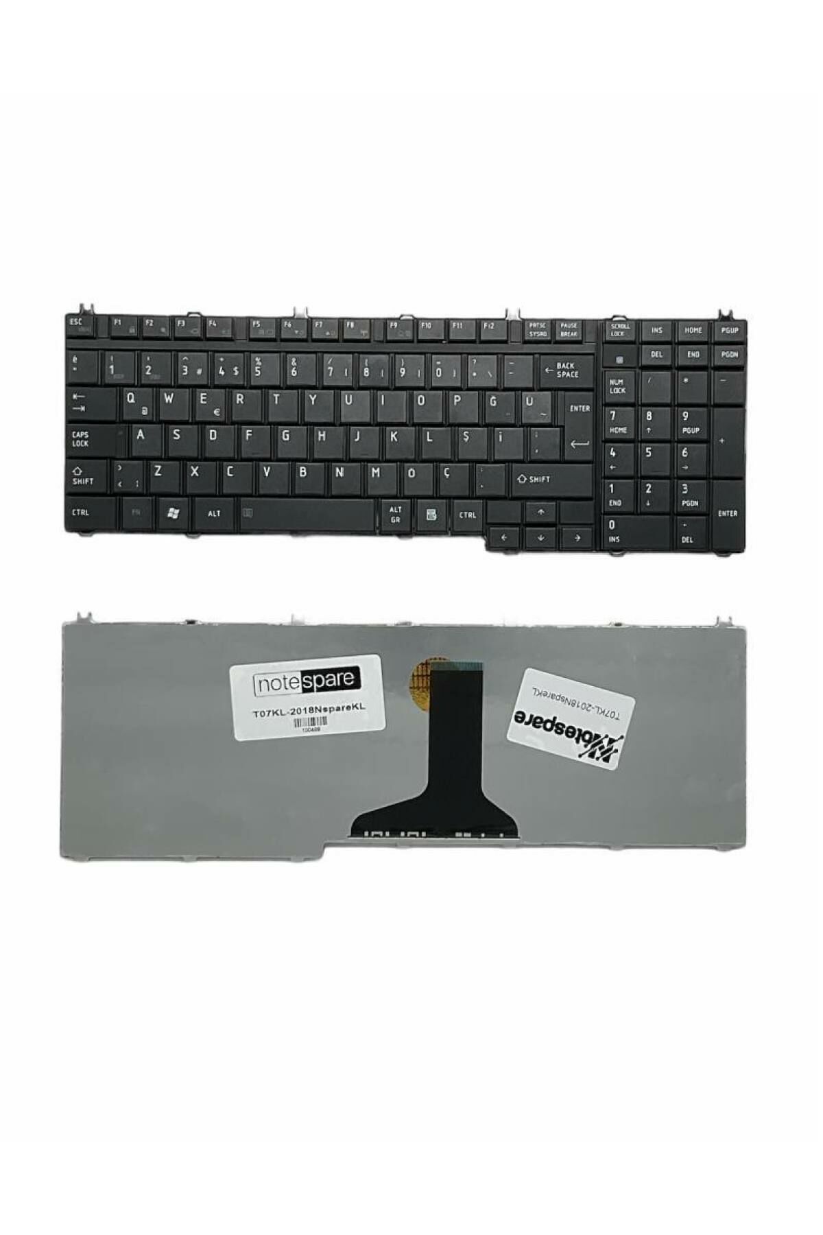 Toshiba ile Uyumlu A000035690, A000035710, A000039270, A000048070 Notebook Klavye Siyah TR