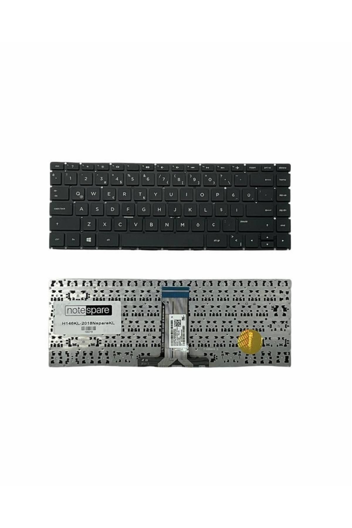 Hp ile Uyumlu x360 14-ba006nt (2KF82EA), 14-ba101nt (2PM13EA) Notebook Klavye Siyah TR