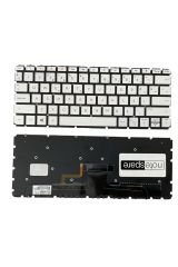 Hp ile Uyumlu Envy 13-ab000nt (X9Y43EA), 13-ab001nt (X9Y45EA) Klavye Işıklı Gümüş Gri TR