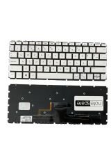 Hp ile Uyumlu Envy 13-ab004nt (Z3C45EA), 13-Ab005Nt (Z3C45Ea) Klavye Işıklı Gümüş Gri TR
