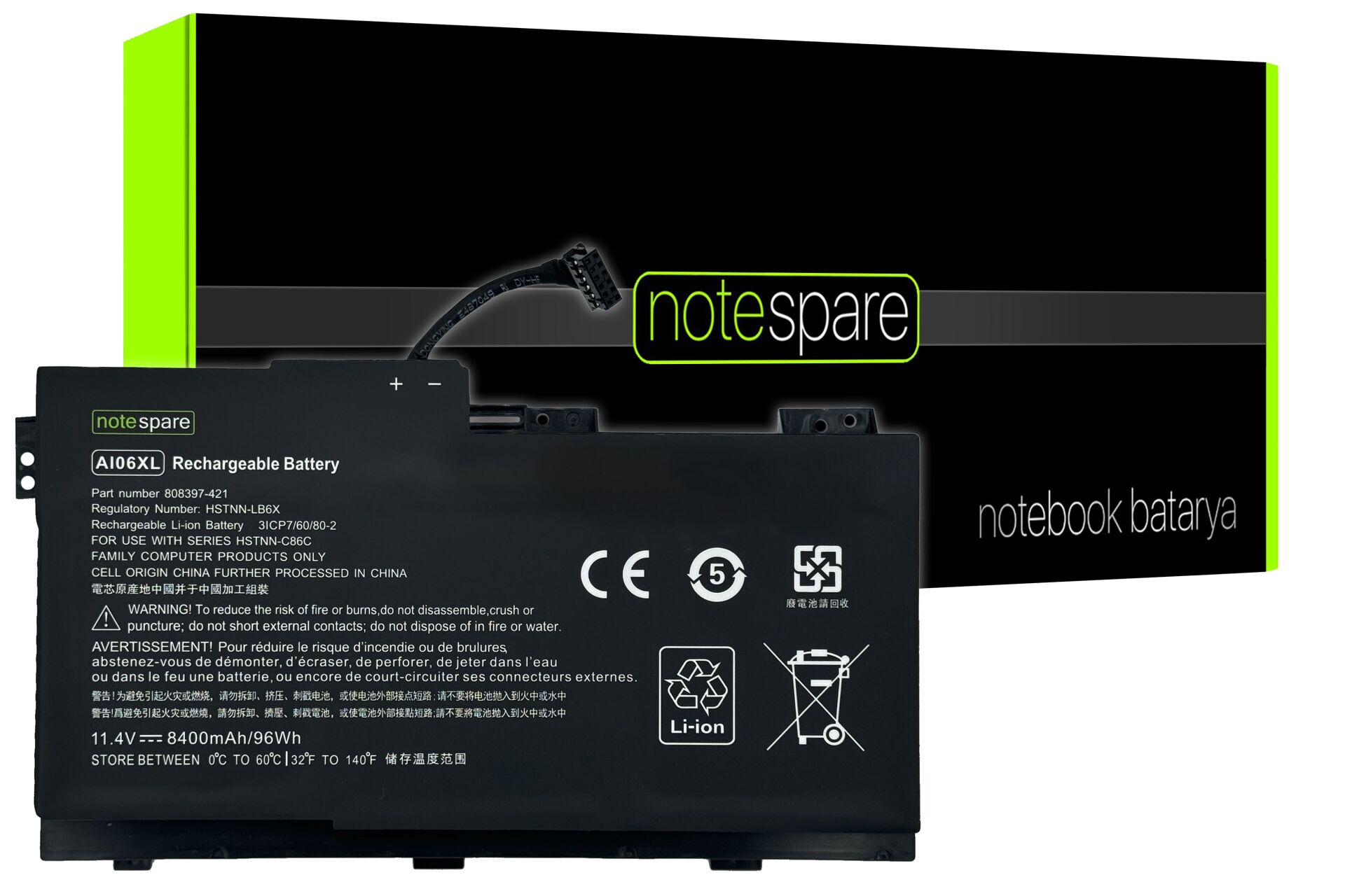 Hp ile Uyumlu HSTNN-C86C, HSTNN-LB6X Notebook Batarya Pil
