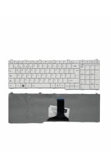 Toshiba ile Uyumlu 9Z.N4WGV.00R, 9Z.N4WGV.00S, 9Z.N4WGV.00T Notebook Klavye Beyaz TR