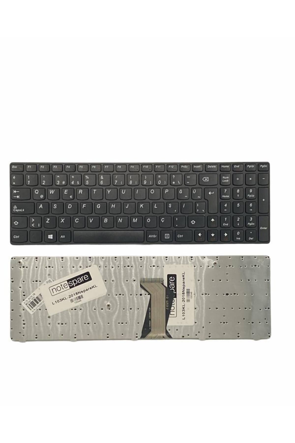 Lenovo ile Uyumlu Z570-TUR, Z570-US Notebook Klavye Siyah TR