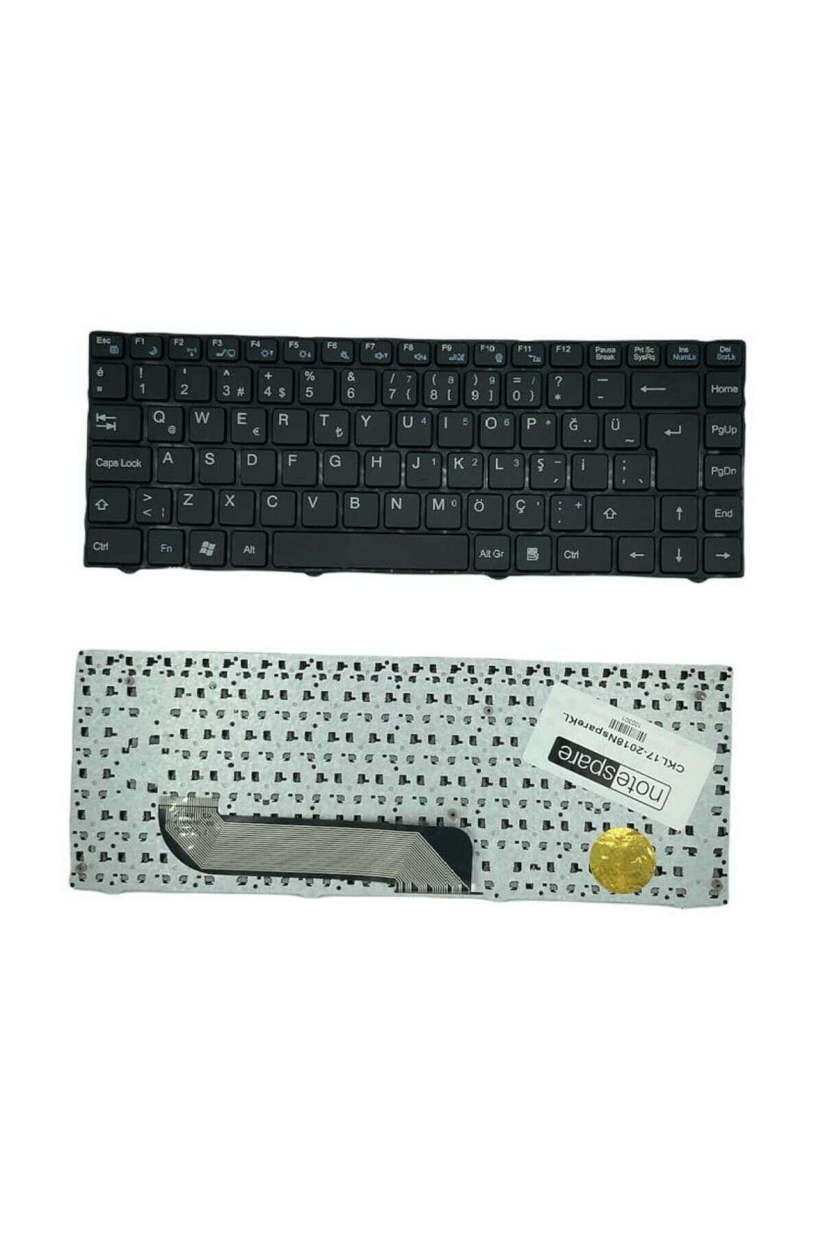 Casper ile Uyumlu Nirvana CN.TKP-820C, CN.TKP-987A Notebook Klavye Siyah TR