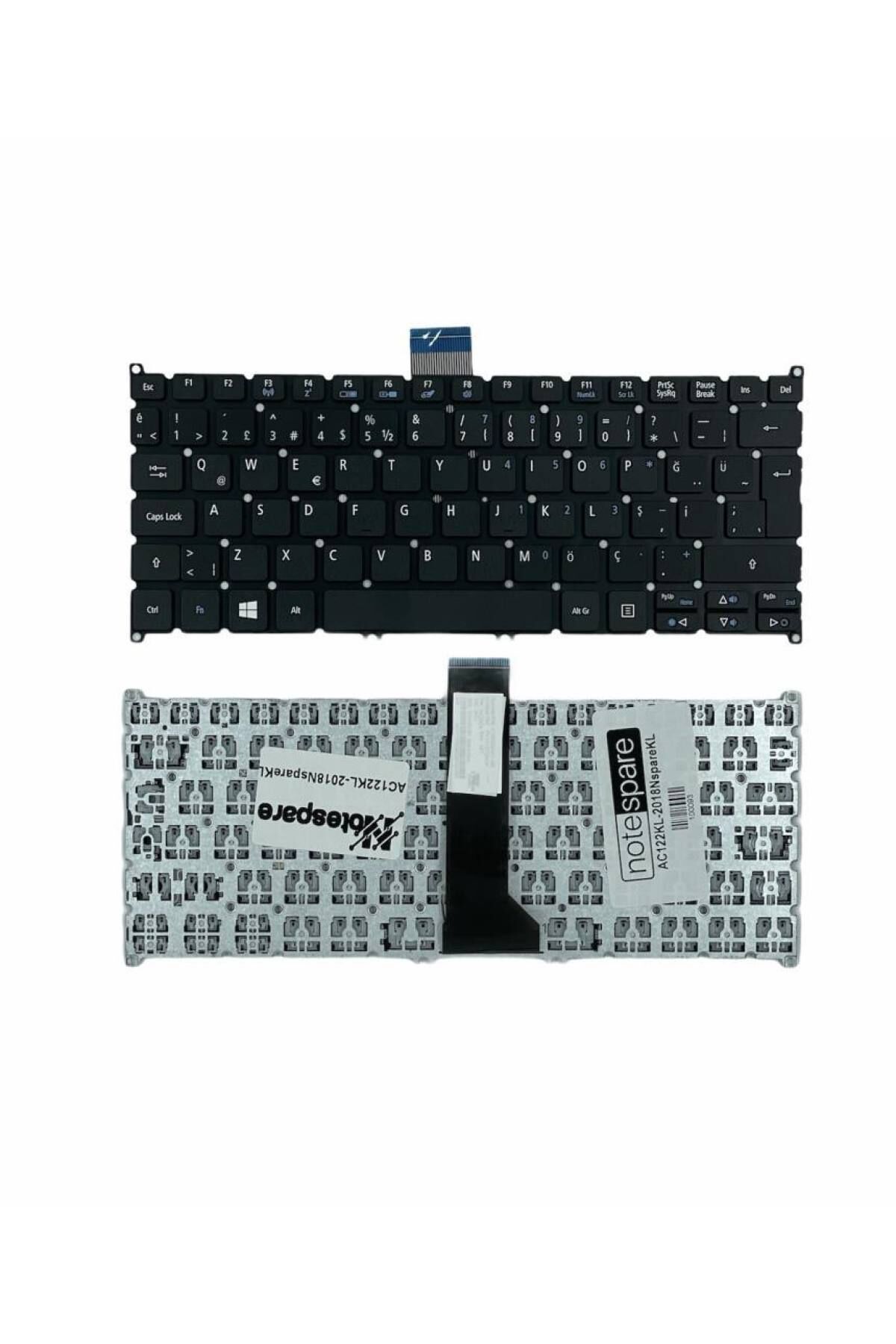 Acer ile Uyumlu Aspire V3-111P, V3-112P, V3-331, V3-371, V3-372 Notebook Klavye Siyah TR
