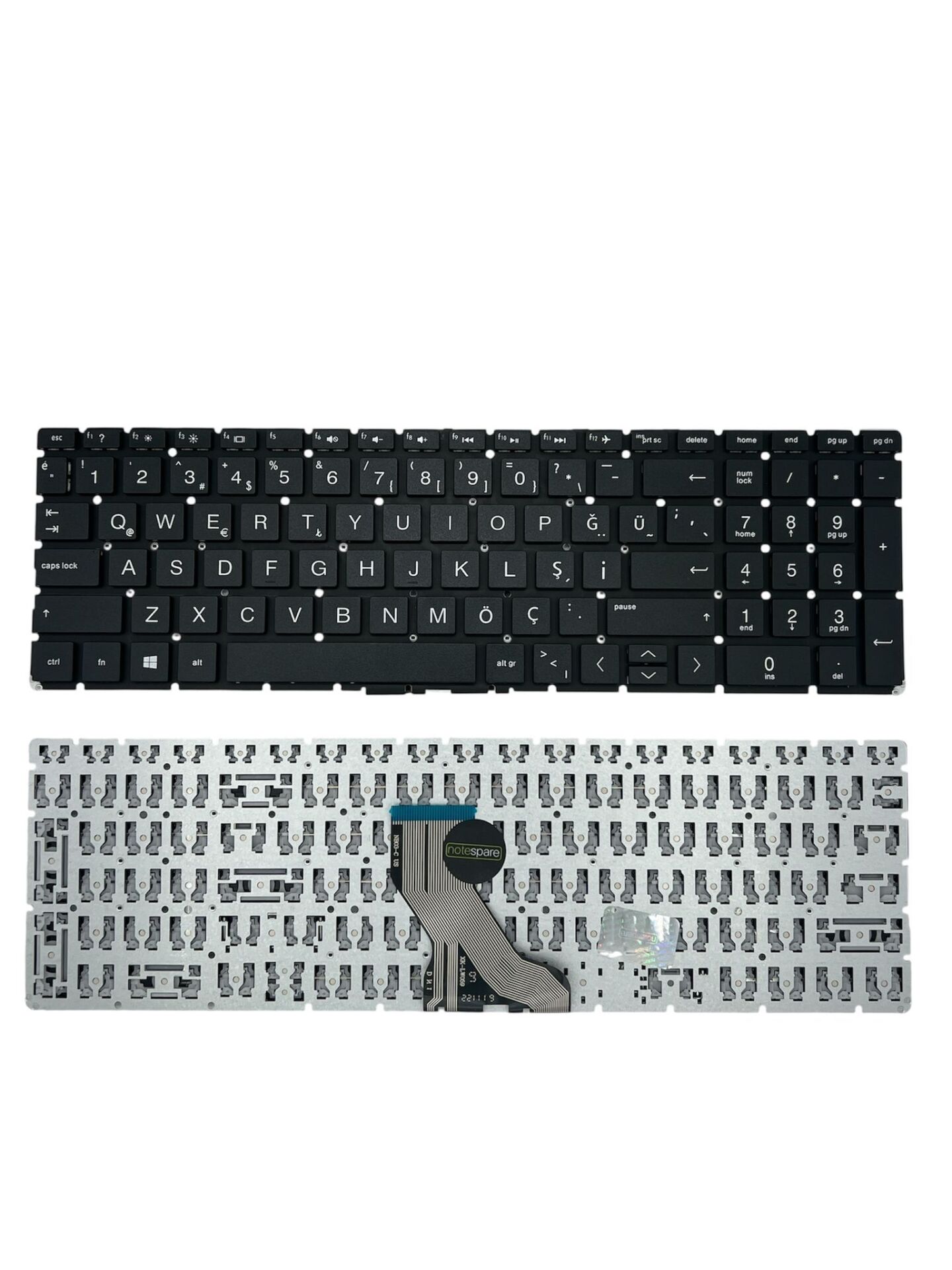 Hp ile Uyumlu 255 G7 (9TX75ES), 255 G7 (9TX76ES) Notebook Klavye Siyah TR