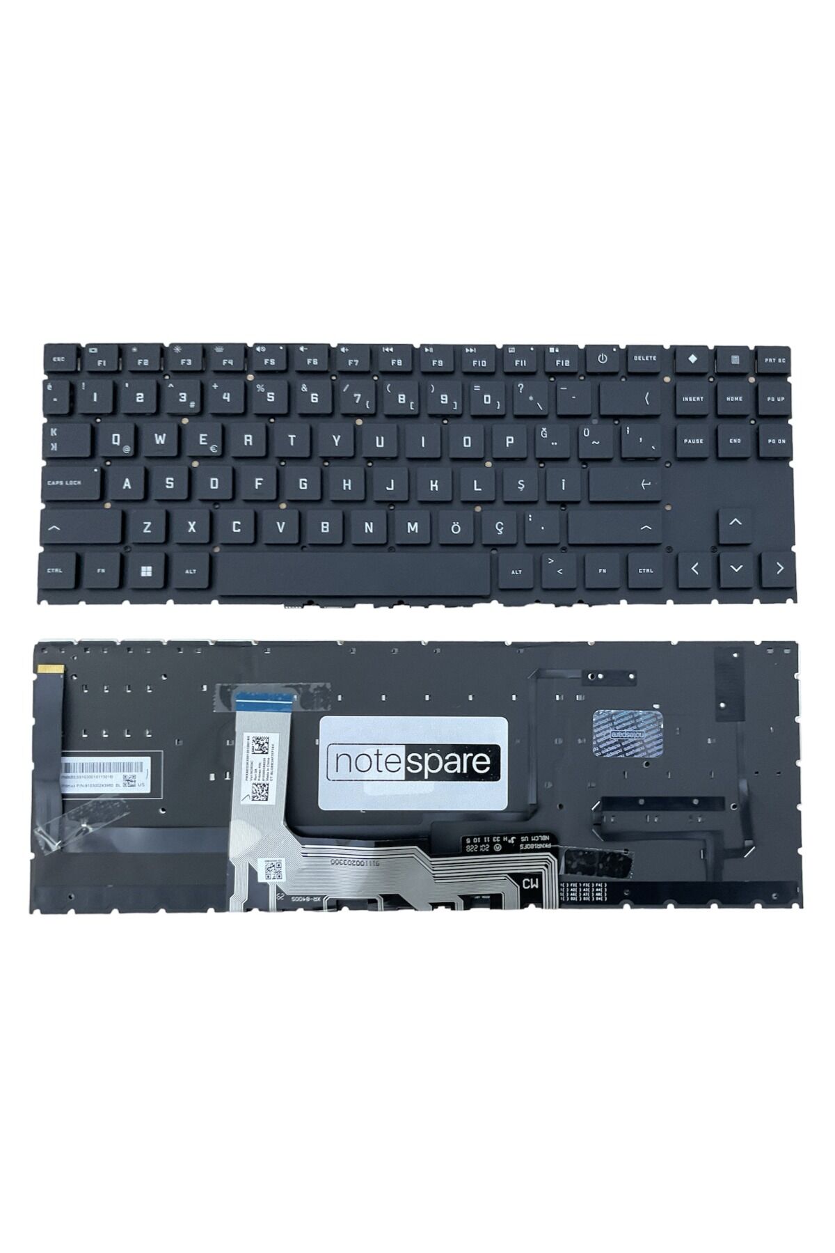 Hp ile Uyumlu Omen 15-en1002nt (39C81EA), 15-en1005nt (39C44EA) Klavye RGB Işıklı Siyah TR