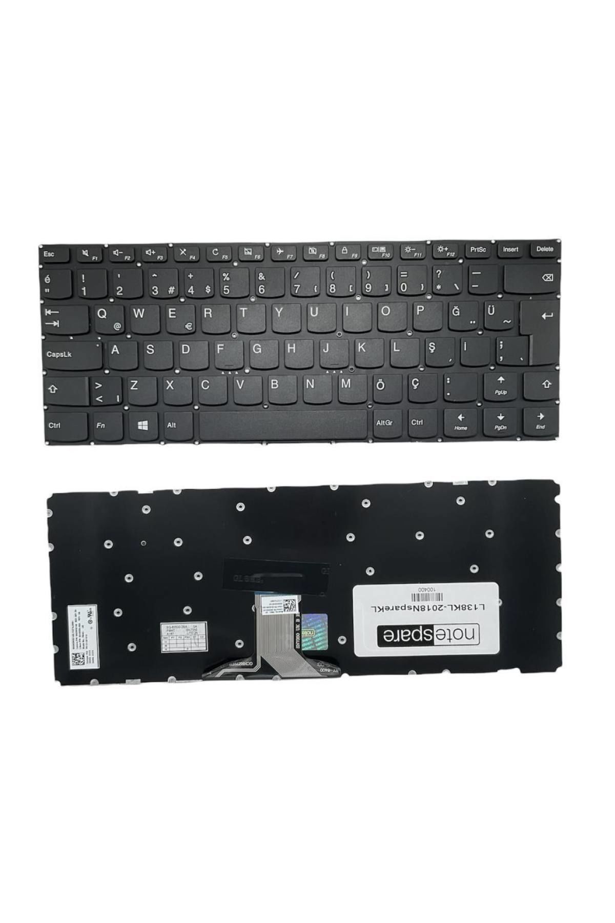 Lenovo ile Uyumlu Yoga 710-14IKB 80TY, 710-14IKB 80V4 Notebook Klavye Siyah TR