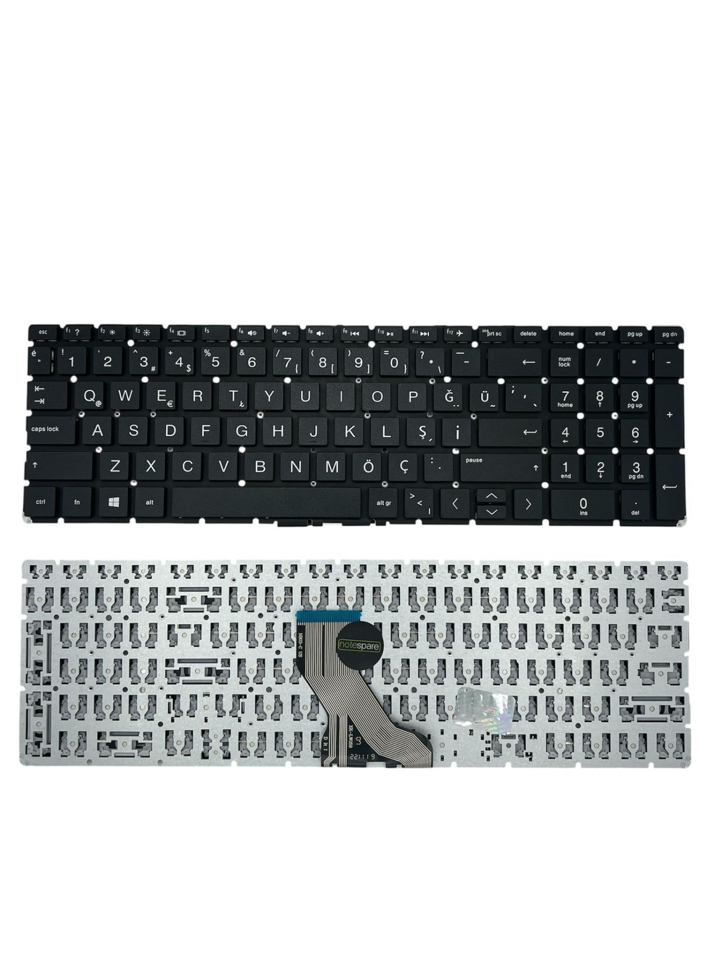 Hp ile Uyumlu 15-gw0003nt, 15-gw0004nt, 15-gw0005nt, 15-gw0009nt Notebook Klavye Siyah TR