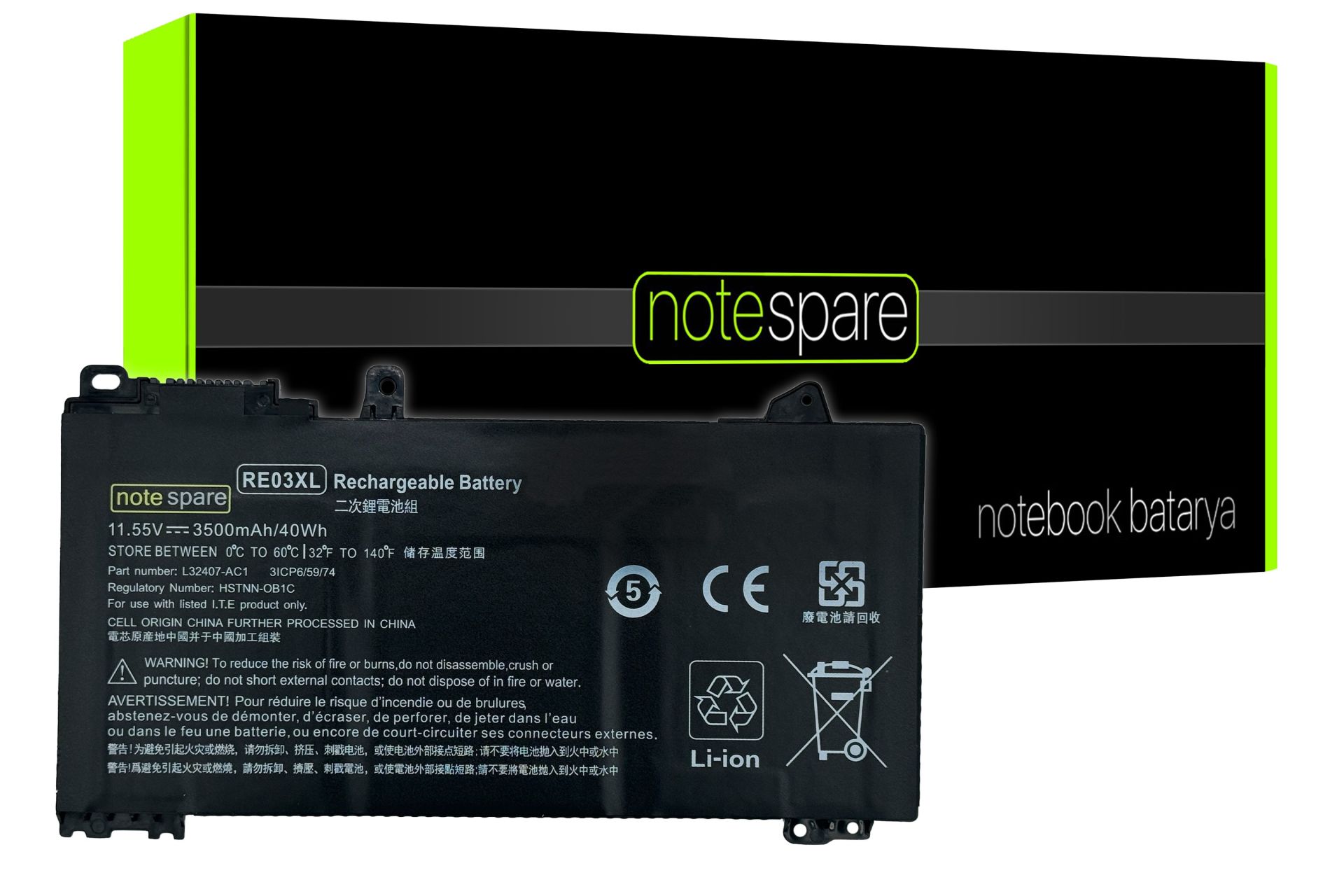 Hp ile Uyumlu ProBook HSTNN-0B1C, HSTNN-DB9A, HSTNN-OB1C Notebook Batarya Pil