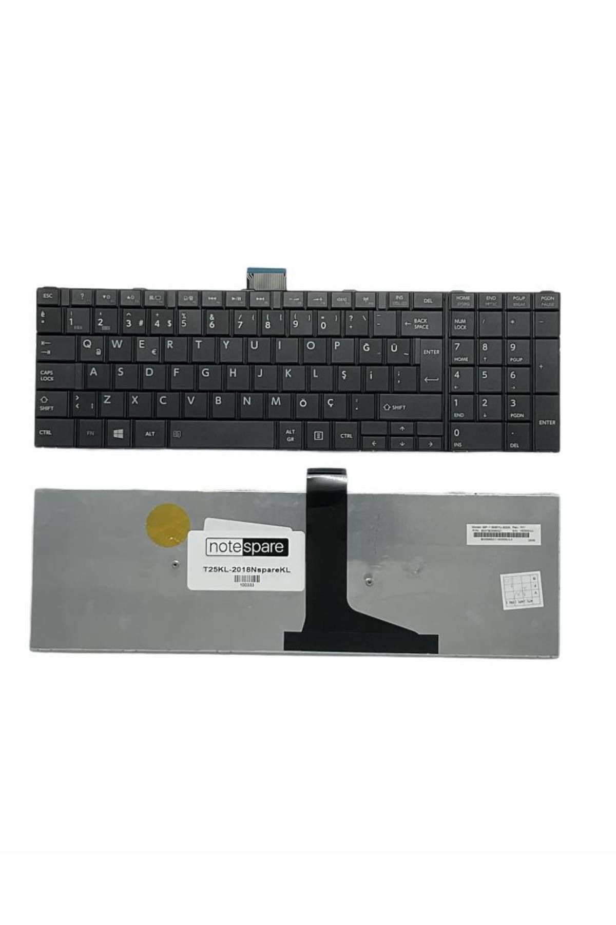 Toshiba ile Uyumlu NSK-TVMBU, NSK-TVRBC, NSK-TVRSC 1, NSK-WK320 Notebook Klavye Siyah TR