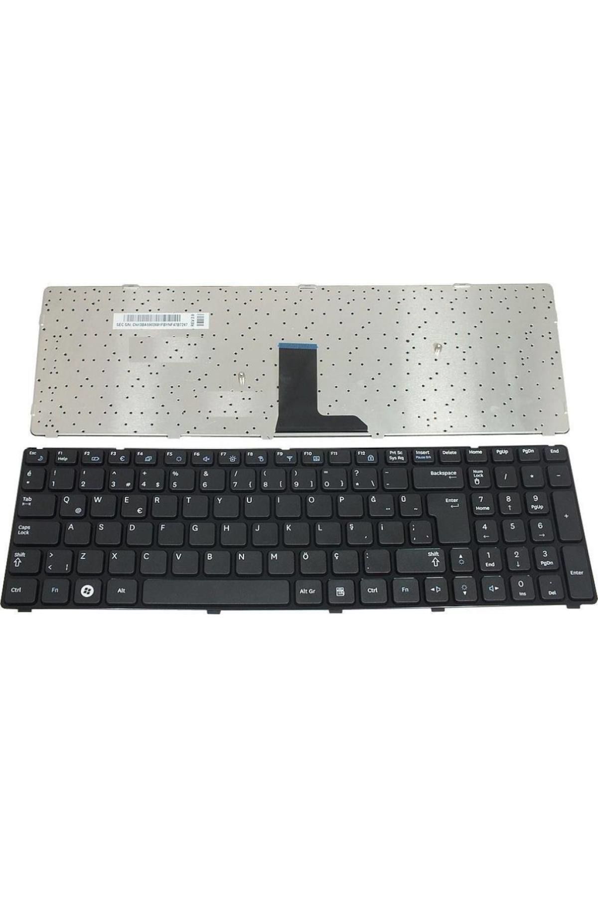 Samsung ile Uyumlu NP-R580-JS04, NP-R580-JS05, NP-R580-JSB1US Notebook Klavye Siyah TR