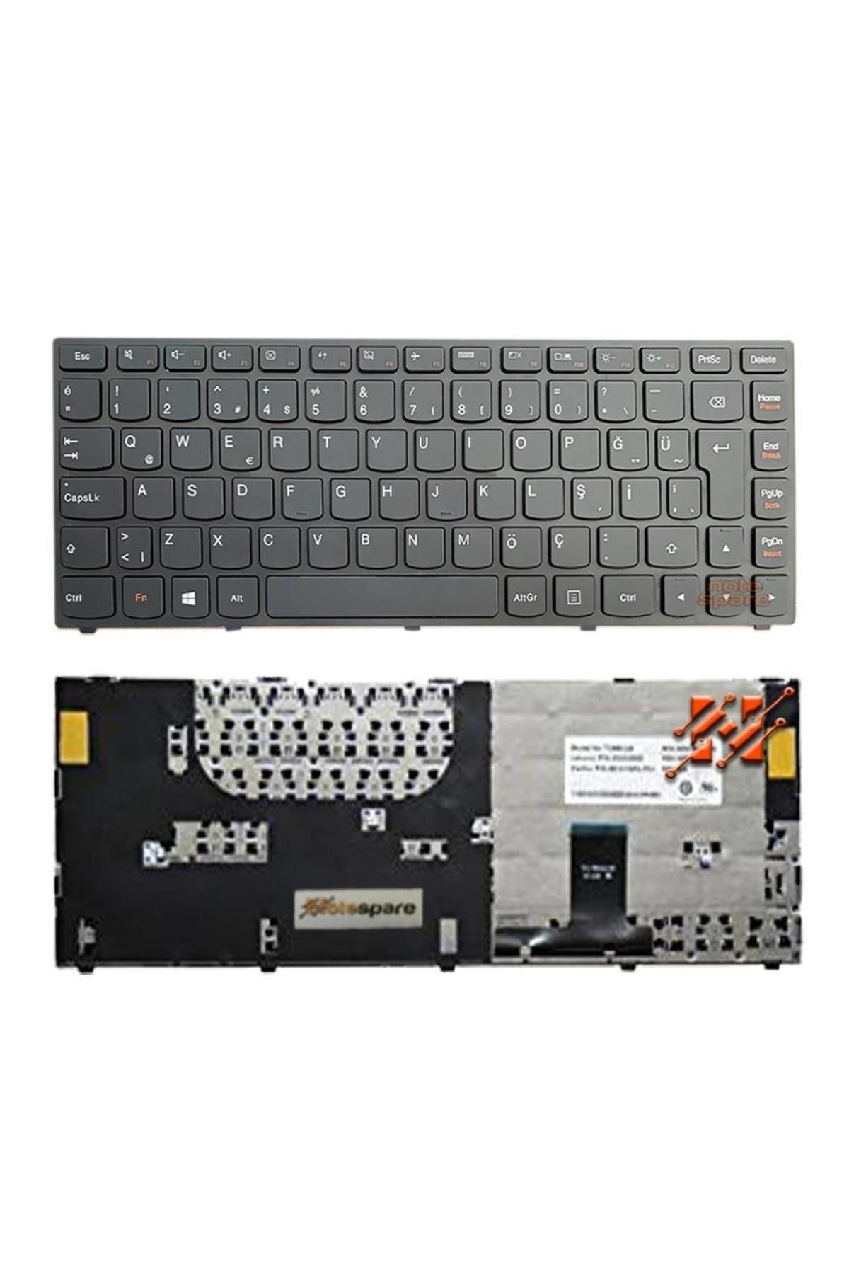 Lenovo ile Uyumlu 9Z.N7GPN.P0T, AER15U00310 Notebook Klavye Siyah TR