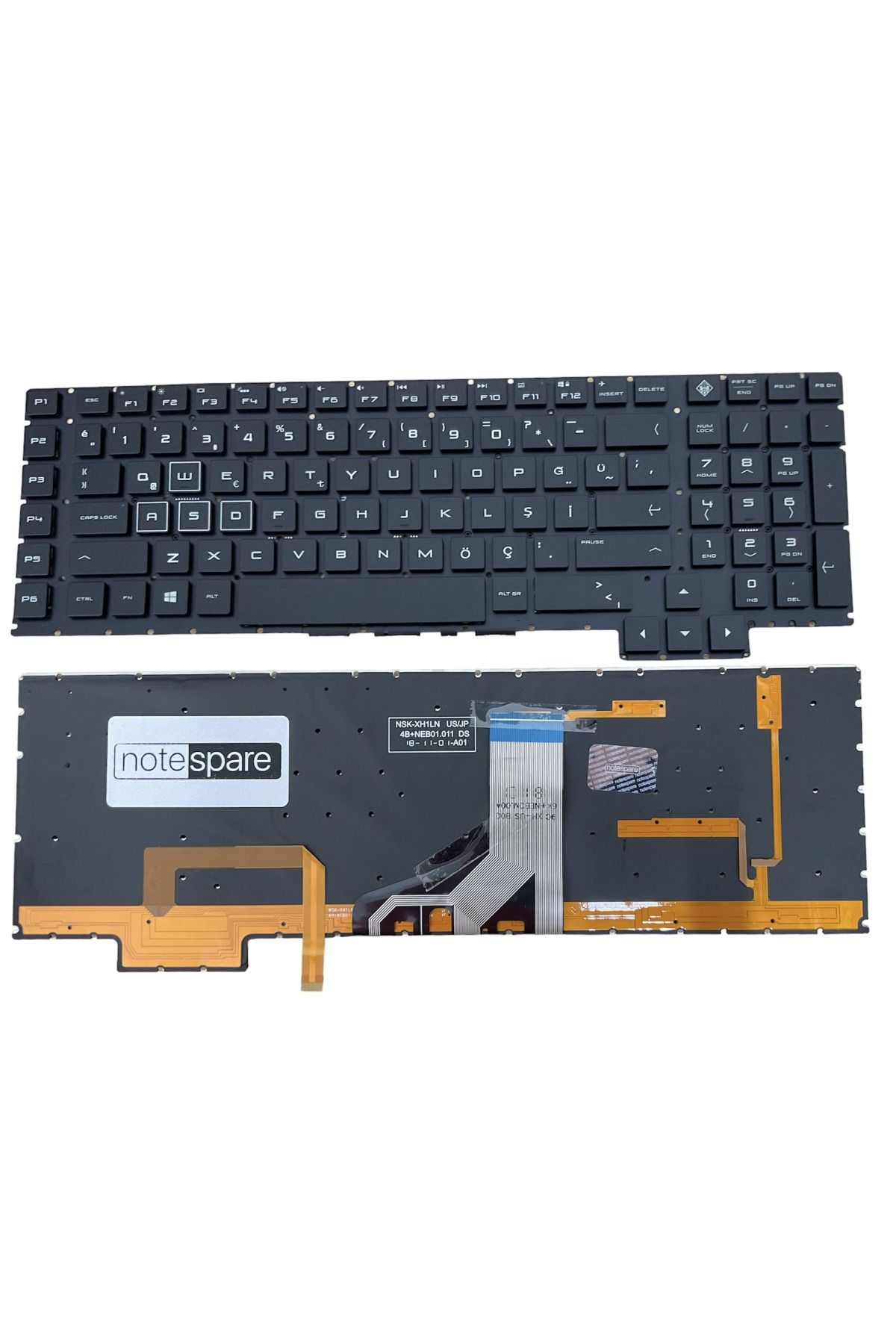 Hp ile Uyumlu Omen L14994-001, L14994-141 Notebook Klavye RGB Işıklı Siyah TR
