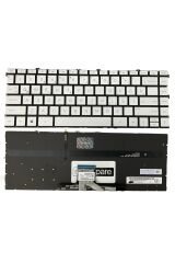Hp ile Uyumlu Pavilion M16651-001, M16651-141 Klavye Işıklı Gümüş Gri TR Küçük Enter Versiyon