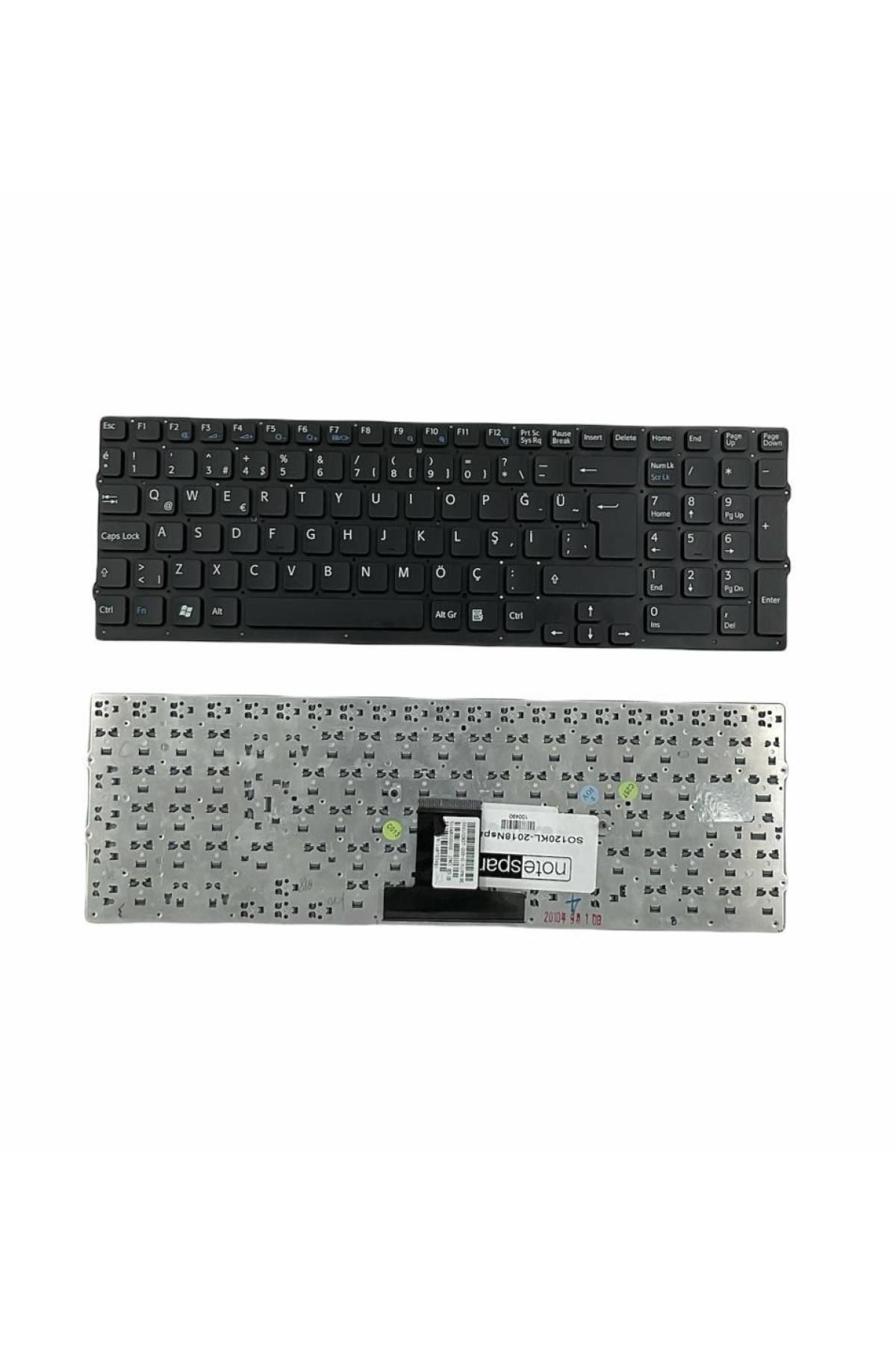 Sony ile Uyumlu Vaio VPCEB3H4E, VPCEB3J0E, VPCEB3J1E, VPCEB3L0E Notebook Klavye Siyah TR