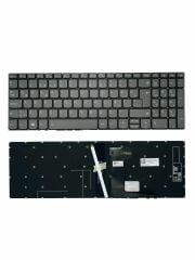 Lenovo ile Uyumlu V330-15IKB 81AX00DWTX Klavye Işıklı Füme TR Power Tuşlu Versiyon