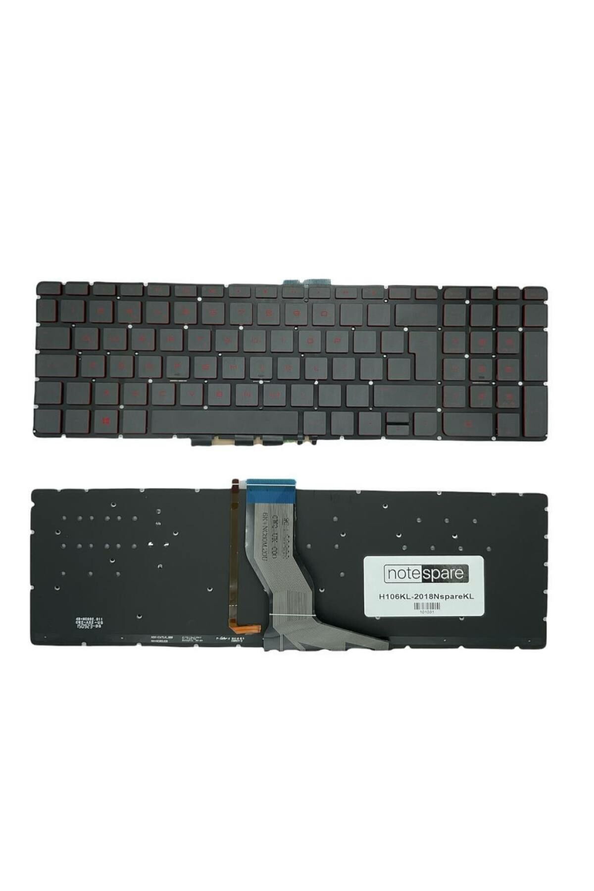 Hp ile Uyumlu Pavilion 17-ab009nt, 17-ab010nt, 17-ab200nt Notebook Işıklı Klavye Siyah TR