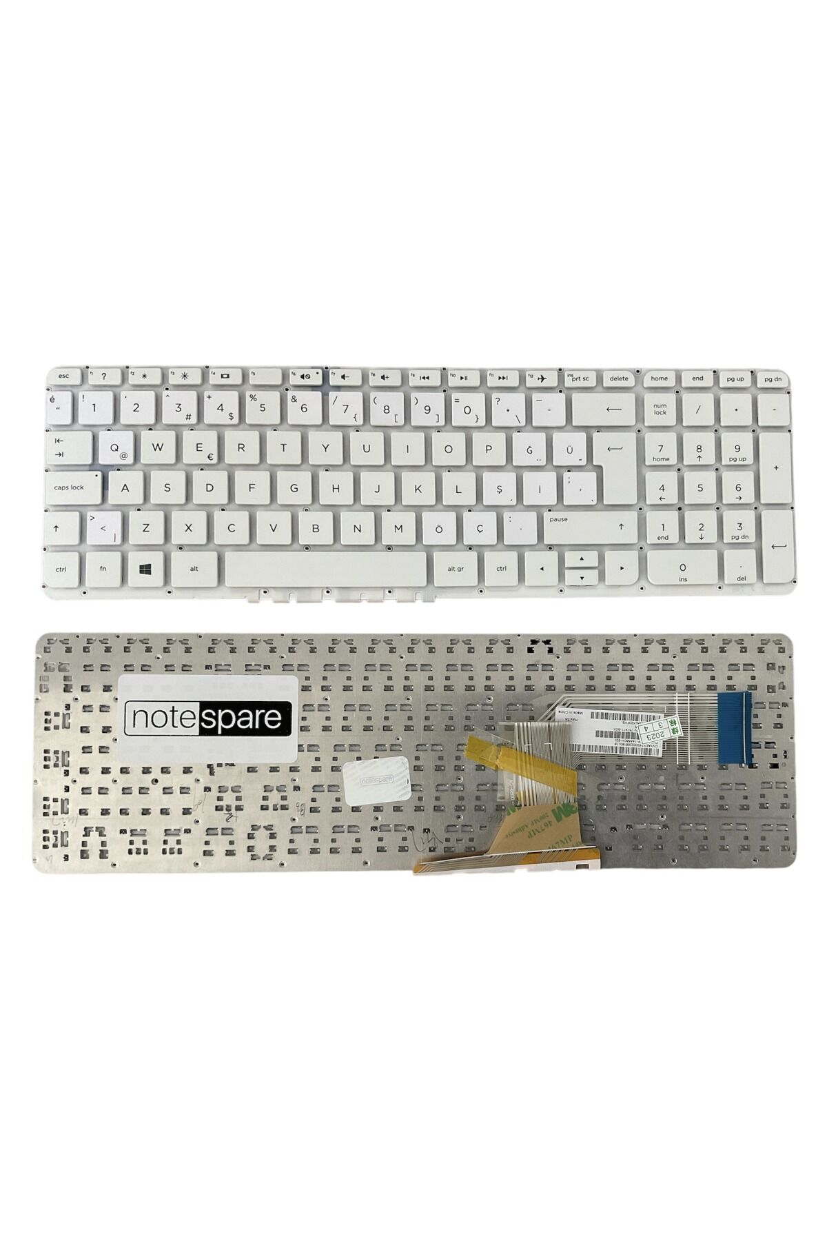 Hp ile Uyumlu 765806-141, 765807-141, 774556-141 Notebook Klavye Beyaz TR