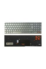 Sony ile Uyumlu Vaio Fit SVF1521C5E, SVF1521C6E, SVF1521C7E Notebook Klavye Işıklı Gümüş Gri TR