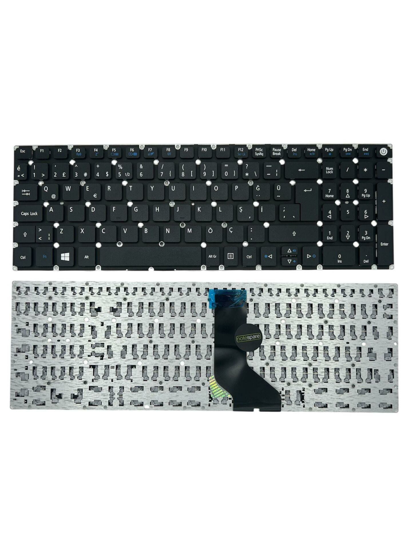 Acer ile Uyumlu AEZRTR00210, AEZRTR01010 Notebook Klavye Siyah TR