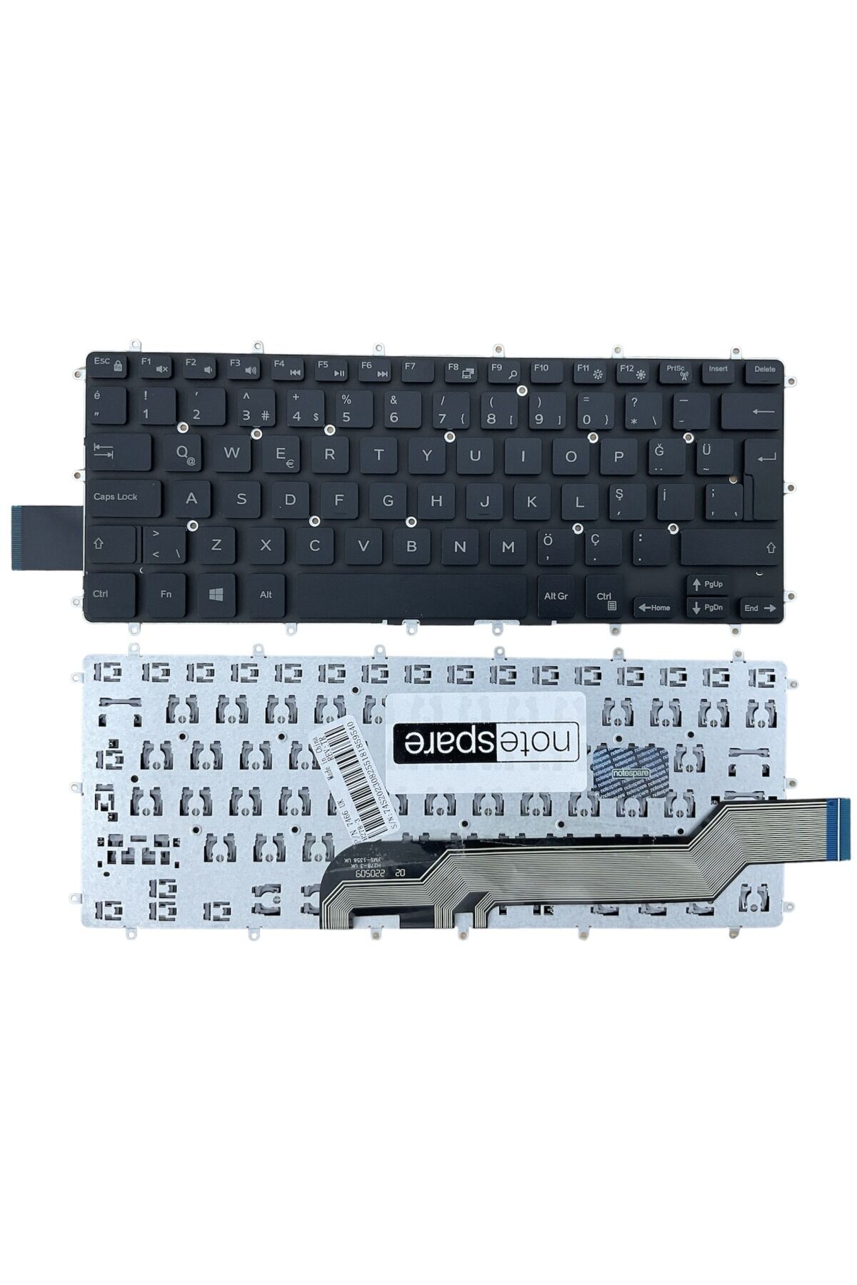 Dell ile Uyumlu Inspiron 3493 P89G, 5368 P69G Notebook Klavye Siyah TR Büyük Enter Versiyon