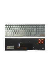Sony ile Uyumlu Vaio Fit SVF1521D4E, SVF1521D6E, SVF1521D7E Notebook Klavye Işıklı Gümüş Gri TR