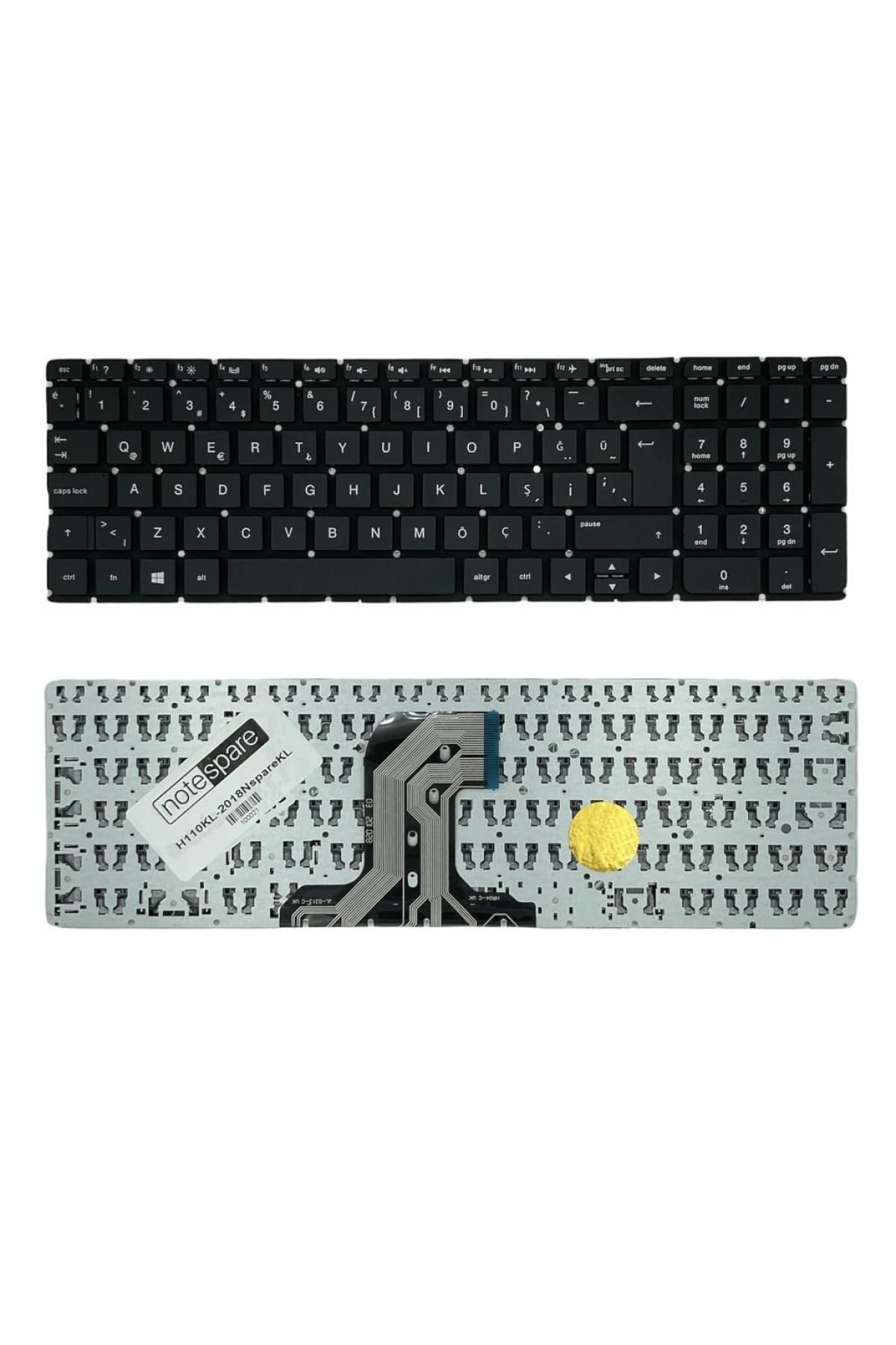 Hp ile Uyumlu 15-BA012NT (W7T02EA), 15-BA013NT (X0M22EA) Notebook Klavye Siyah TR