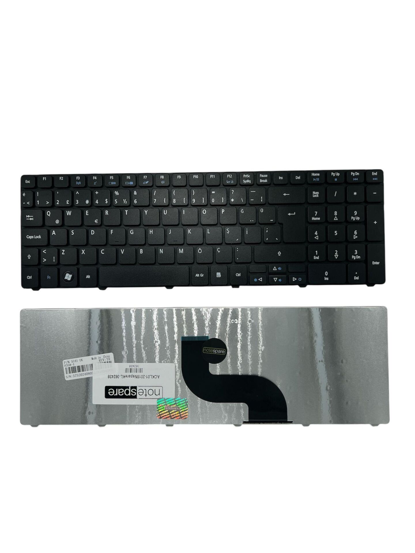 Acer ile Uyumlu PK130C93A19, PK130C94A00, PK130C94A07 Notebook Klavye Siyah TR