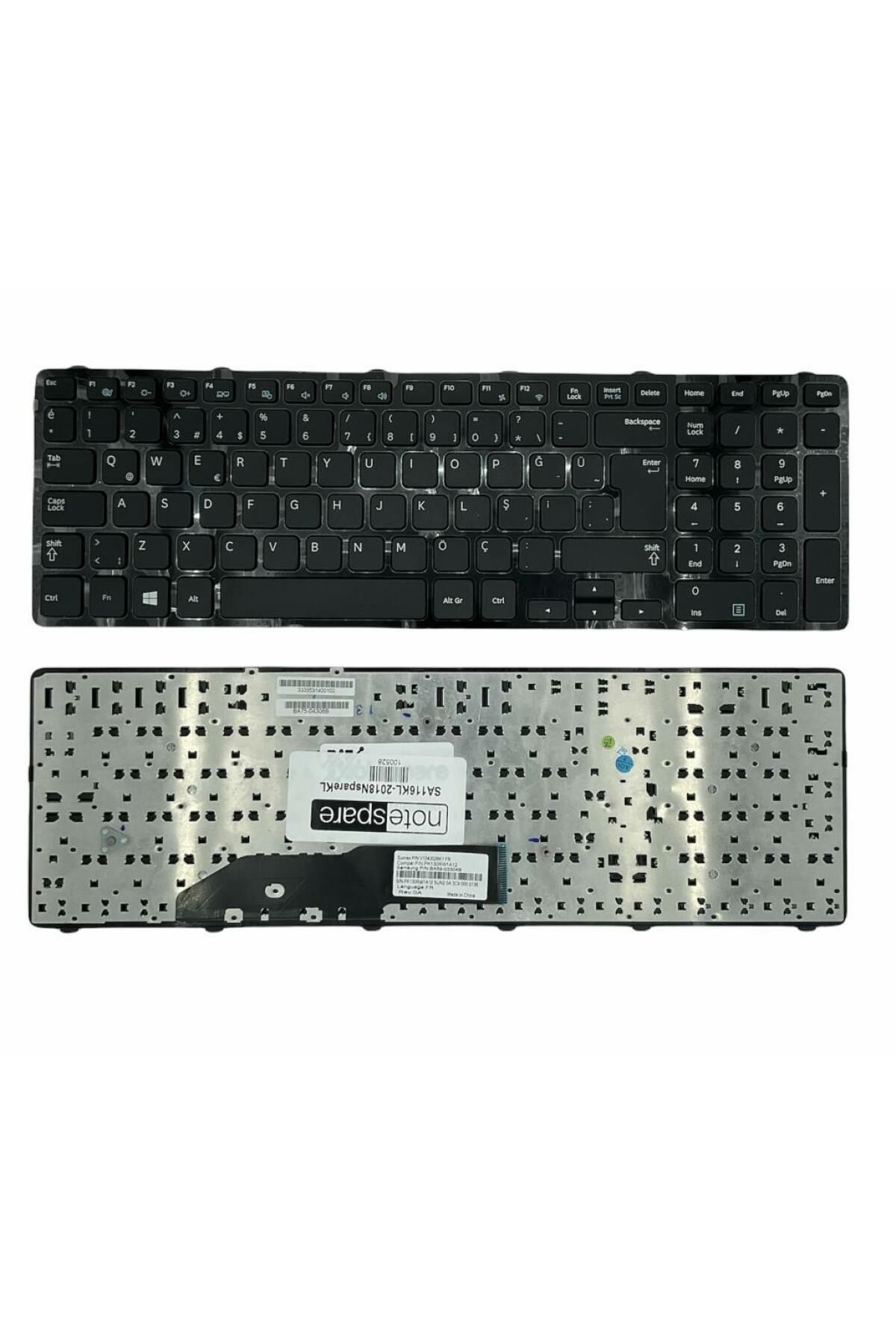 Samsung ile Uyumlu NP300E7A, NP350E7C, NP355E7C Notebook Klavye Siyah TR