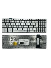 Asus ile Uyumlu N750JK-T4109H Notebook Klavye Gümüş Gri TR