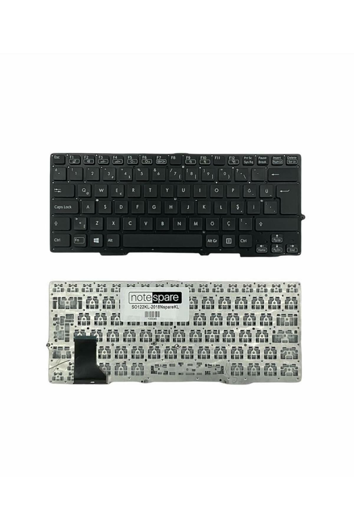 Sony ile Uyumlu Vaio SVS1312C5E, SVS1312E3R, SVS1312G3E, SVS1312H3E Notebook Klavye Siyah TR