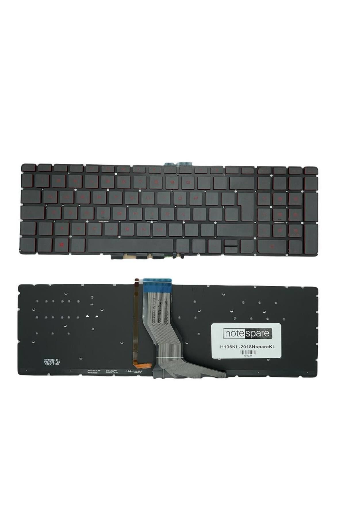 Hp ile Uyumlu 15-au109nt, 15-au113nt, 15-au115nt, 15-au116nt Notebook Işıklı Klavye Siyah TR