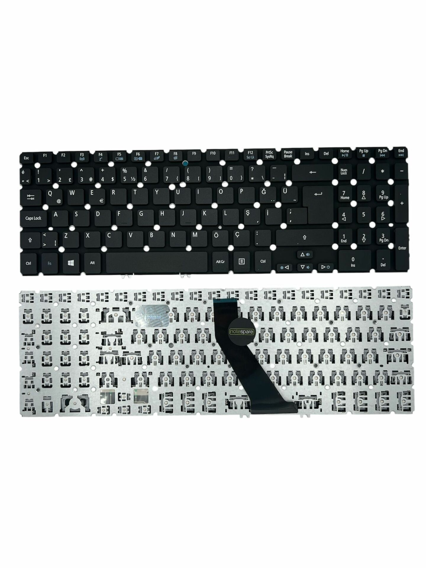 Acer ile Uyumlu MP-11F53U4-528, MP-11F56GB-4424W, MP-11F56TQ-442 Notebook Klavye Siyah TR