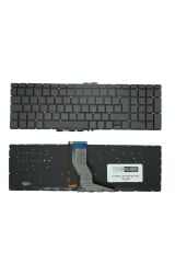 Hp ile Uyumlu 15-bc001nt (W7R26EA), 15-bc004nt (X0L73EA) Notebook Işıklı Klavye Siyah TR