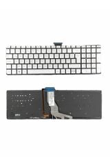 Hp ile Uyumlu Pavilion 17-ab, 17-ab000, 17-ab200, 17-ab300 Işıklı Klavye Gümüş Gri TR