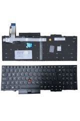 Lenovo ile Uyumlu ThinkPad E580, E585, E590, E595 Notebook Klavye Işıklı Siyah TR Çerçeveli