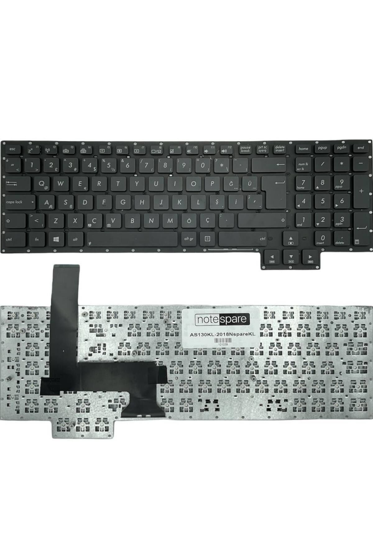 Asus ile Uyumlu 0KNB0-E600TU00, 0KNB0-E600US00 Notebook Klavye Siyah TR