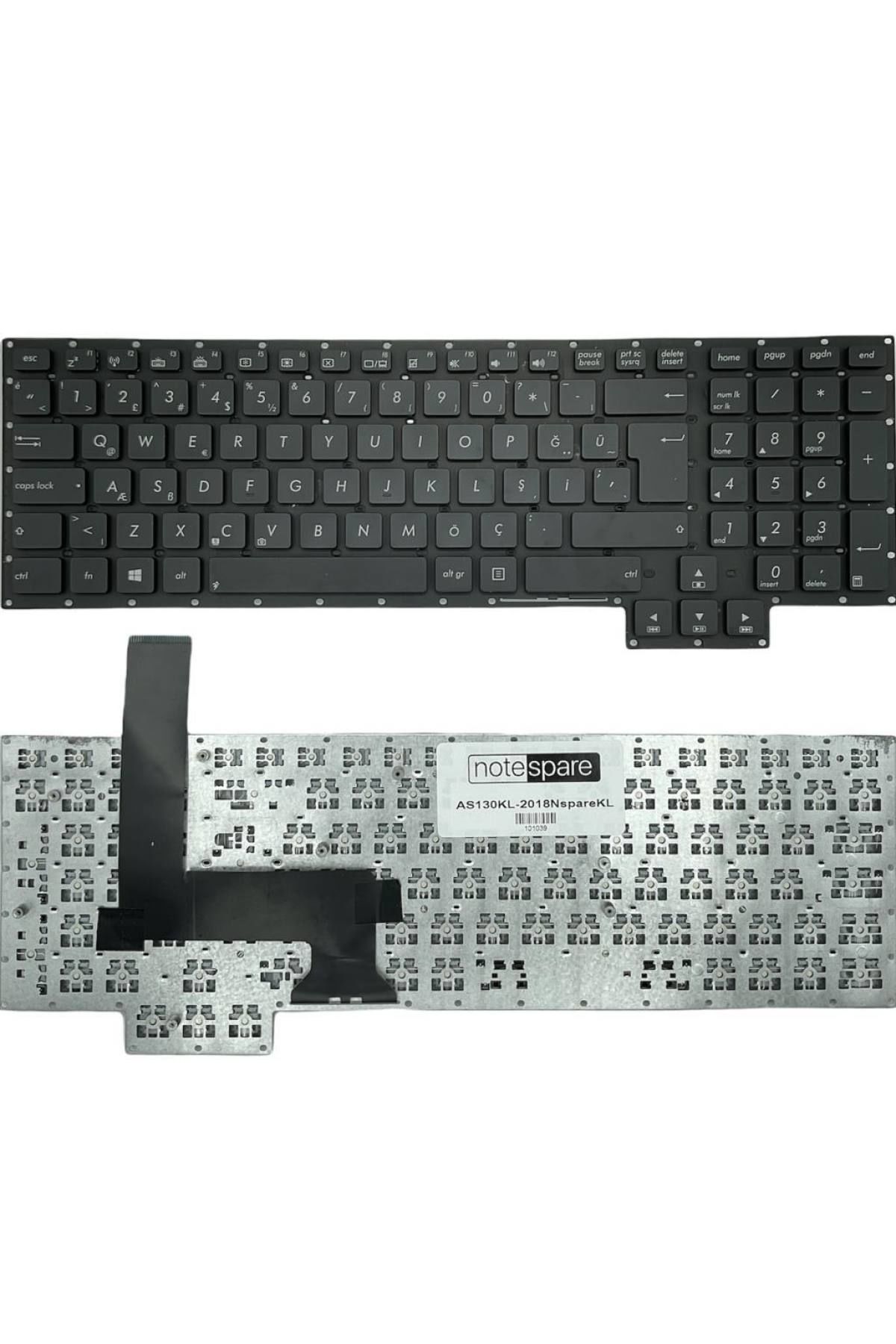 Asus ile Uyumlu G750JH-T4168H, G750JH-T4169H, G750JM-DS71 Notebook Klavye Siyah TR