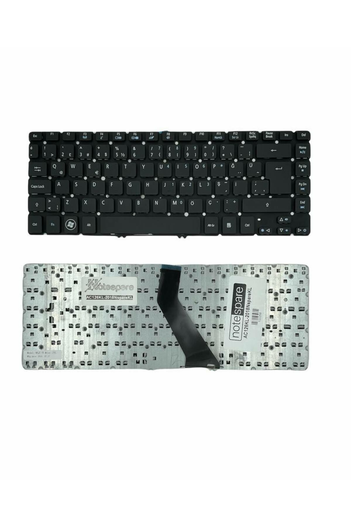 Acer ile Uyumlu Aspire V5-431P-4896, V5-471PG-53338G50MAS Notebook Klavye Siyah TR