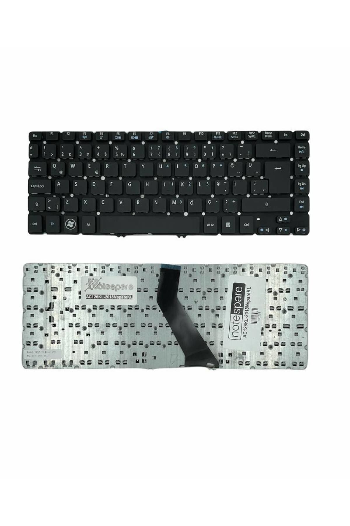Acer ile Uyumlu Aspire V5-471, V5-471G, V5-471P, V5-471PG Notebook Klavye Siyah TR
